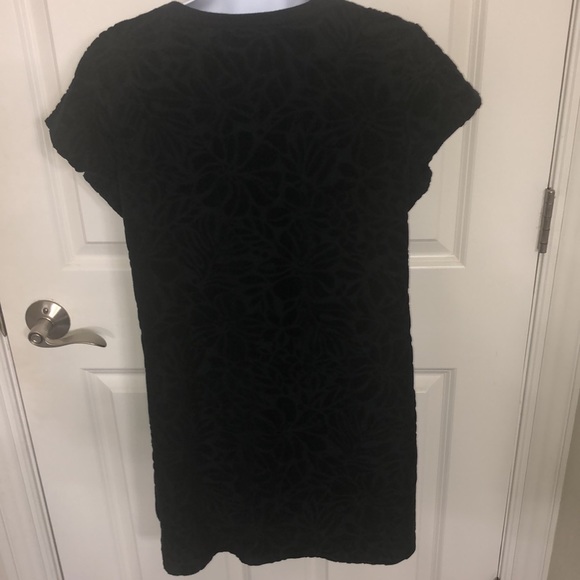 Lands End Cover Up Terry Dress Black SZ Small - Picture 3 of 8